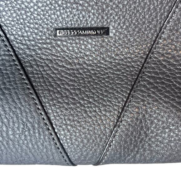 NWT Rebecca Minkoff Moto Double Zip Leather Hobo Shoulder Bag Purse Gray - Picture 8 of 16